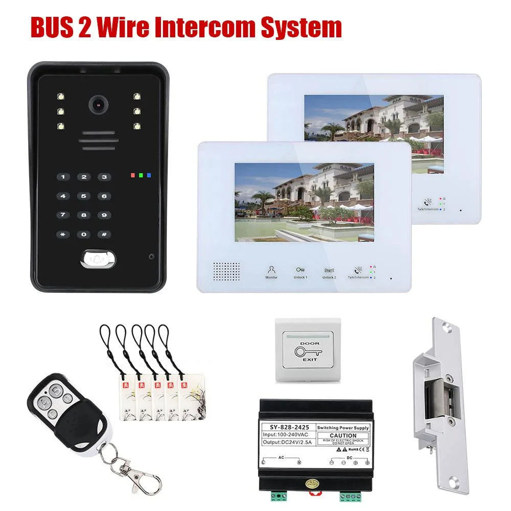 visiPower visiPower 2-Wire Video Intercom Kit 7in TFT LCD 1000 IC Card — product photo