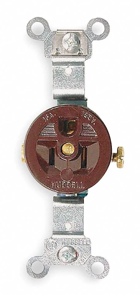 Hubbell Incorporated Hubbell HBL5251 Straight Blade Receptacle 5-15R 15 A Brown — product photo