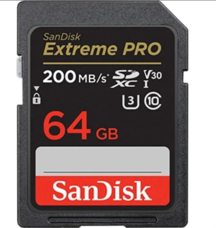 SanDisk SanDisk Extreme PRO 64 GB UHS-I V30 200 MB/s memory card — product photo