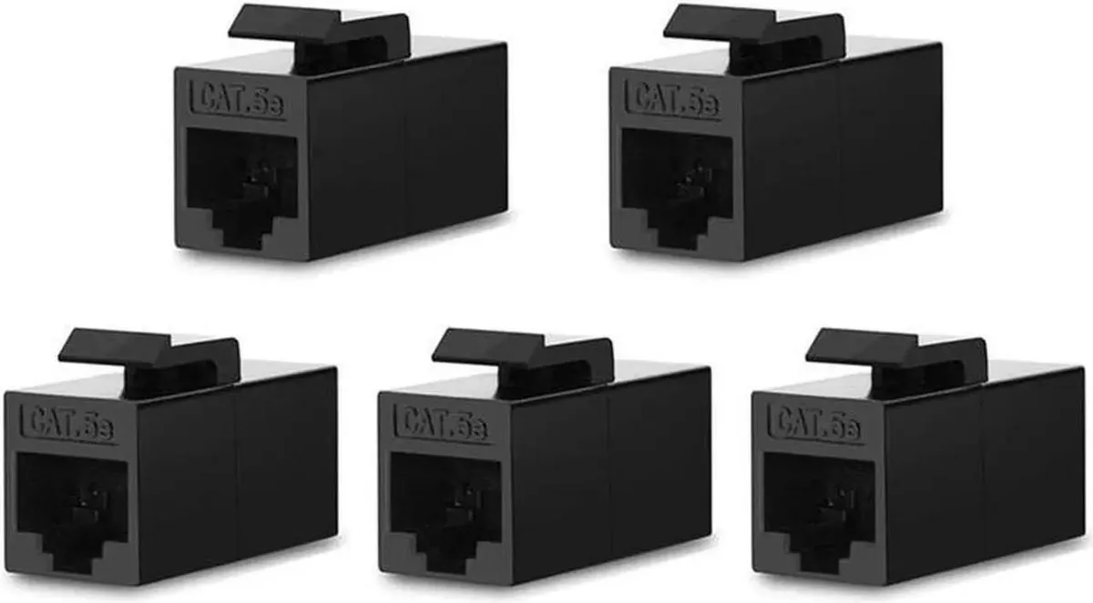 Vszerda Vszerda 5-Pack Cat5e UTP RJ45 Keystone Coupler Black — product photo