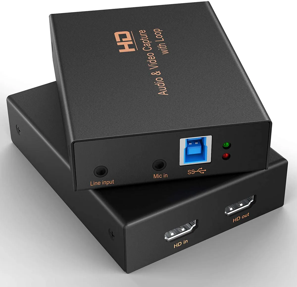 BONAEVER BONAEVER USB 3.0 1080p 60FPS 4K 30FPS HDMI Loop-Out Video Capturing Device — product photo