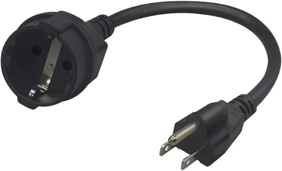 TeKit TeKit Schuko Female to NEMA 5-15P Plug Adapter Black — product photo