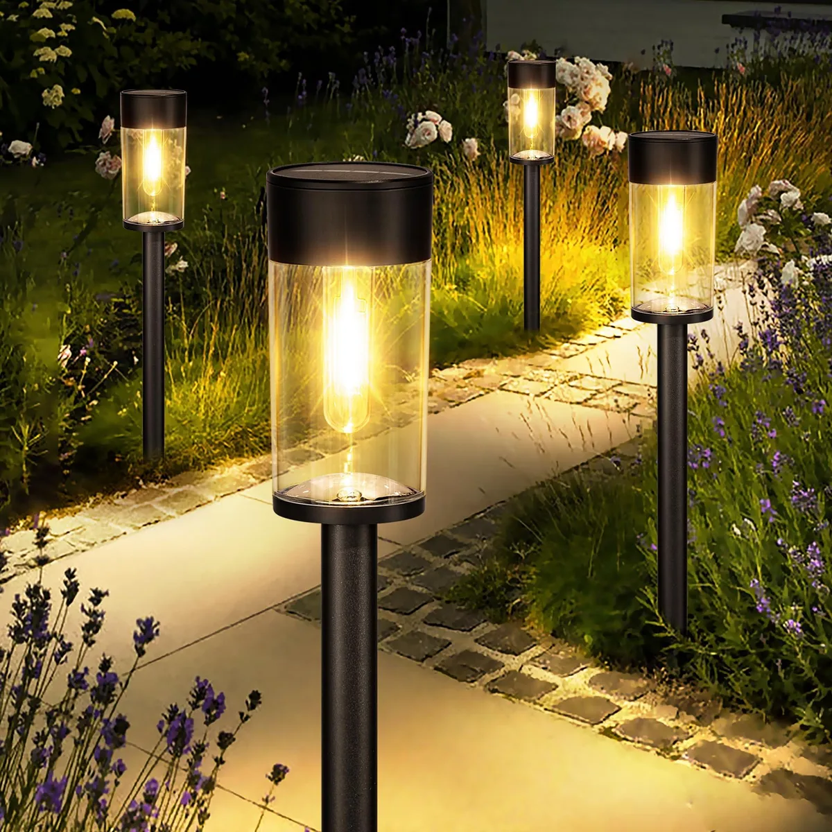  10 Pack Solar Pathway Lights Landscape Lighting — product photo