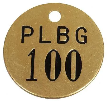 Pack of 25 gold numbered tags 076-100