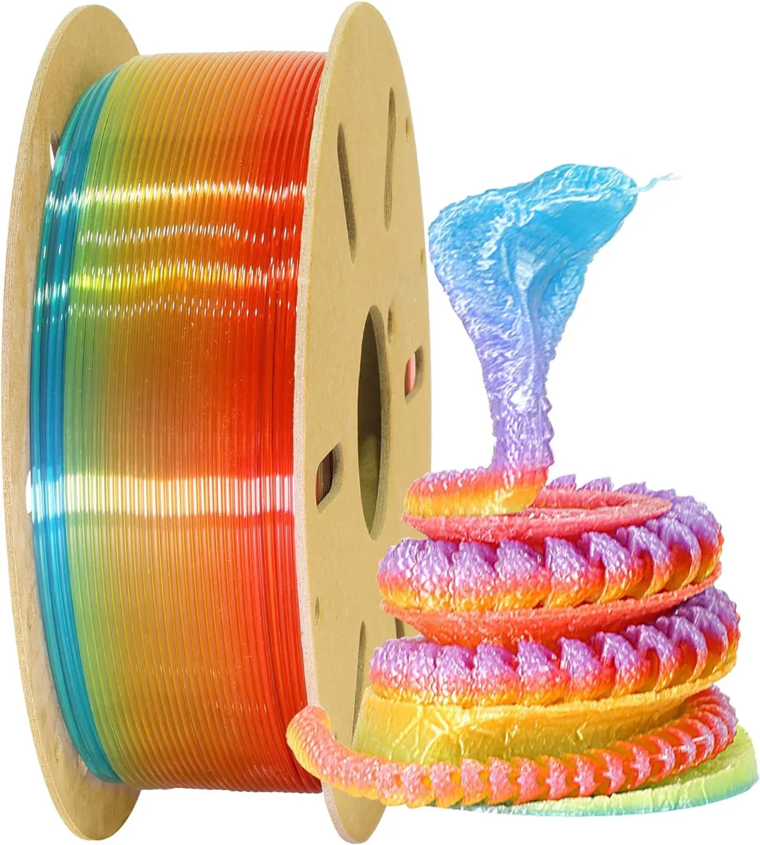 BFKK BFKK Clear Rainbow PLA 1.75mm 1KG 2.2LBS 3D Printer Filament — product photo