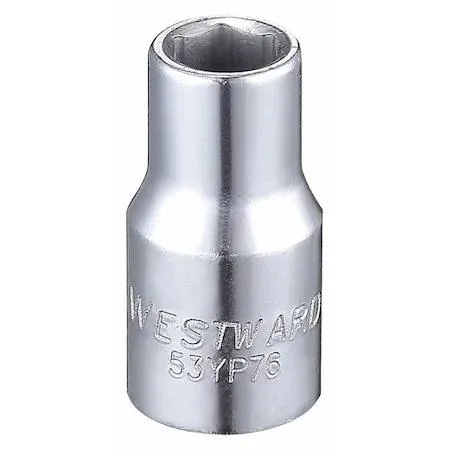 Westward Westward 53YP76 1/4 in Drive 7/32" Hex SAE Socket 6 Point Steel — product photo