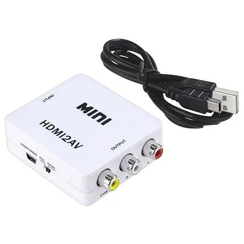 Hongda Industrial Hongda Industrial Mini HDMI to RCA AV Converter White — product photo