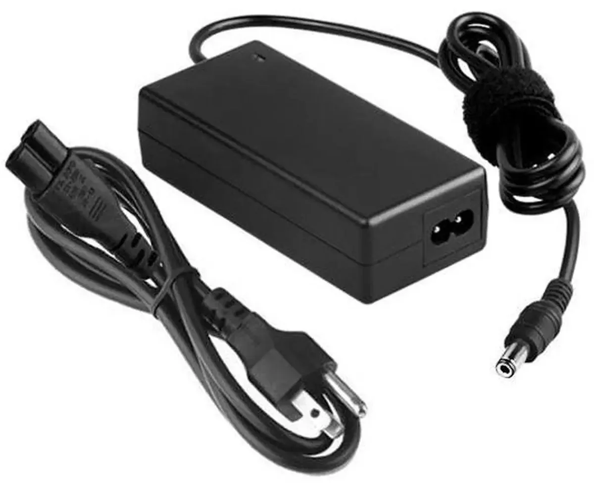 Black rectangular AC adapter with US plug and 6.3x3.0mm barrel connector