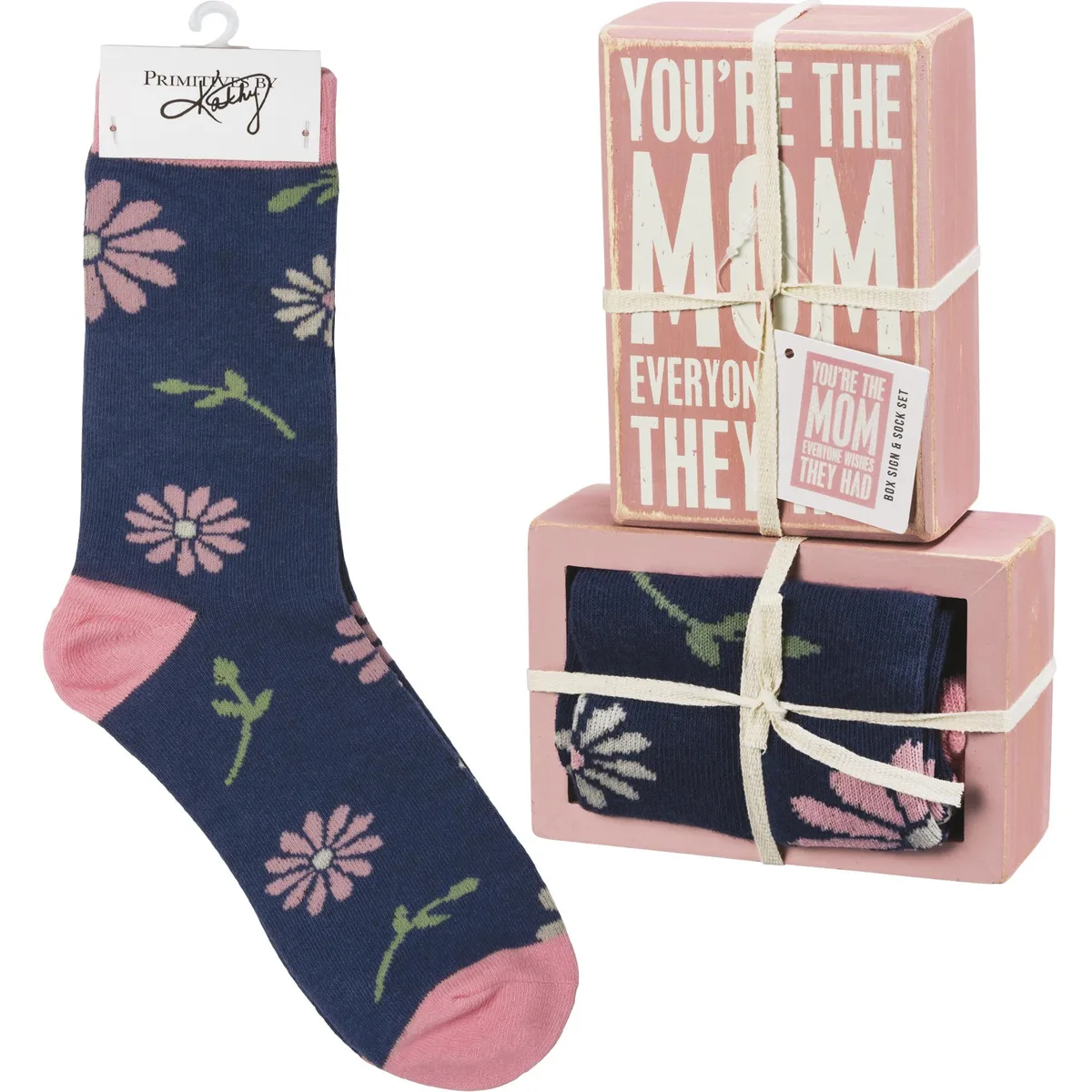 Primitives By Kathy Primitives By Kathy You're The Mom Everyone Wishes They Had Box Sign And Socks Set — product photo