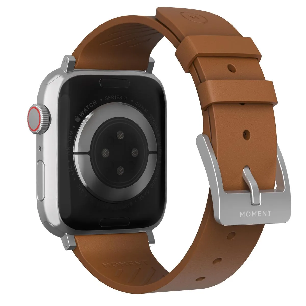 Moment Moment Thin Leather Strap Apple Watch 38 40 41mm Antique Cognac — product photo