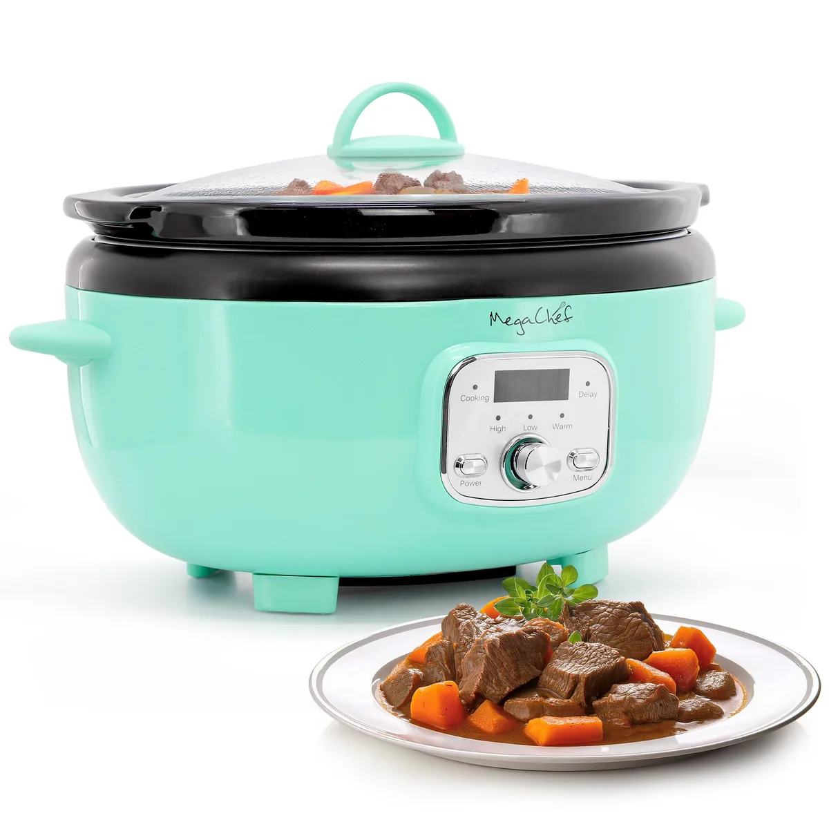 MegaChef MegaChef 510122482M 6.5 L Oval Slow Cooker Turquoise — product photo