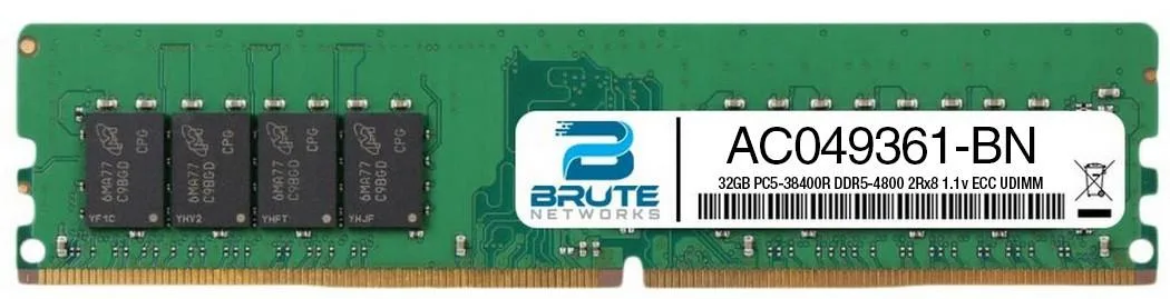 Brute Networks Brute Networks 32GB DDR5-4800 ECC UDIMM AC049361 — product photo