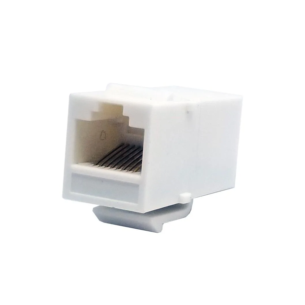 Logico Logico KJC31W-01 Cat6/Cat5e RJ45 Female to Female Inline Coupler Keystone Jack White — product photo