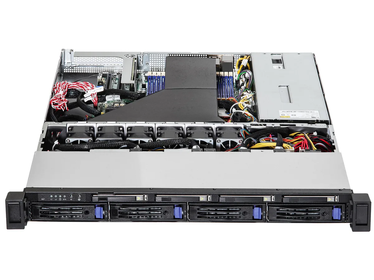ASRock Rack ASRock Rack 1U4L4E-ROME/2T 1U barebone server 4 NVMe 4 SATA bays — product photo
