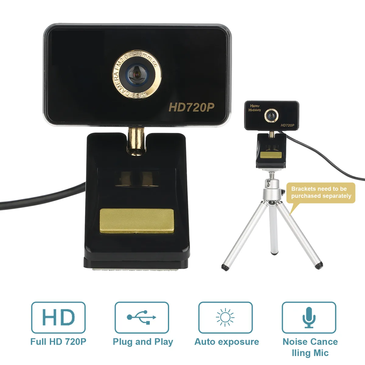 EACH EACH 720p Webcam 1280 x 720 20 fps Black USB — product photo