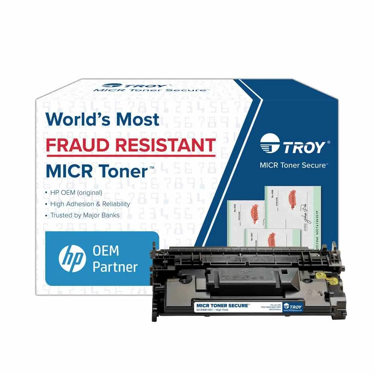 Troy Troy 02-81681-0E1 MICR Toner Secure High Yield 10000 scanner supply — product photo