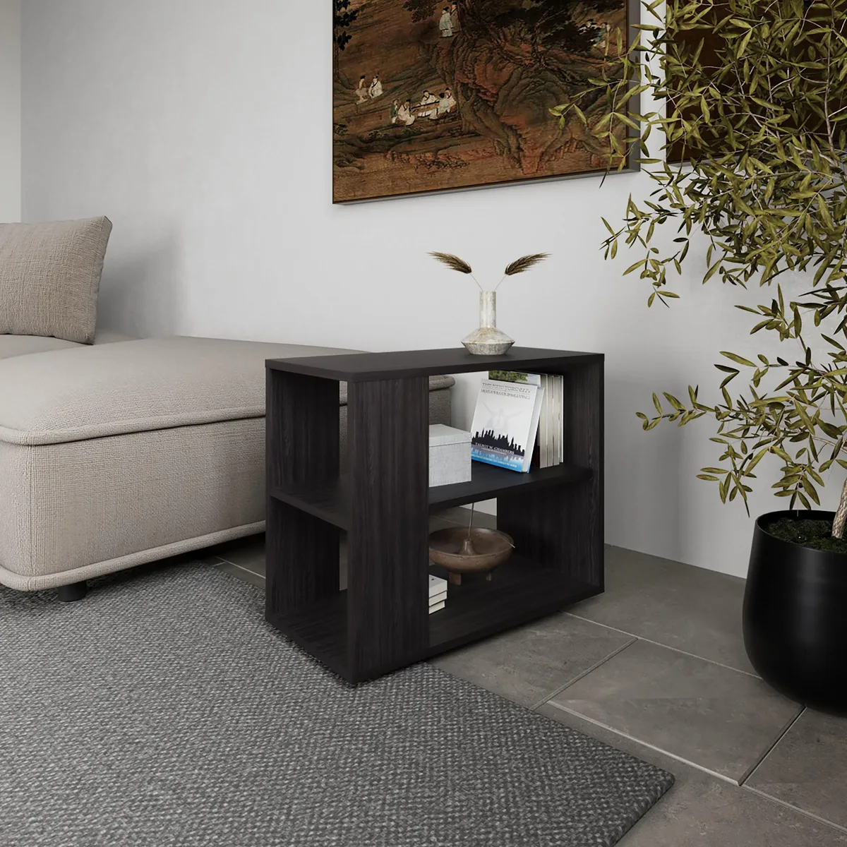 tuphen tuphen Rio Verde Side Table Wengue 19,7" H 23,6" W 11,8" D — product photo