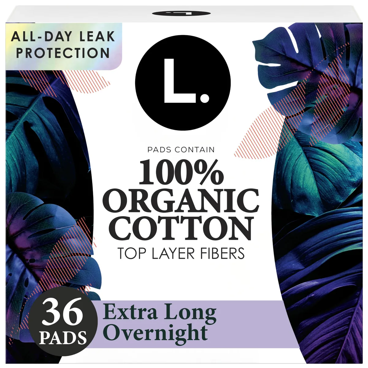  Ultra Thin Overnight Pads Organic Cotton Wings 36 Count — product photo