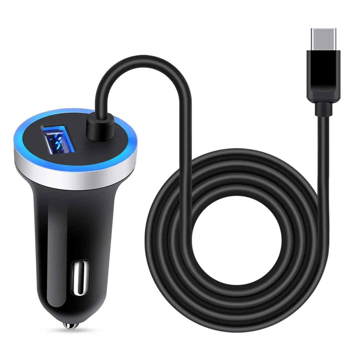 No Sew No Sew USB-C Car Charger 3.4A with 3ft Cable — product photo