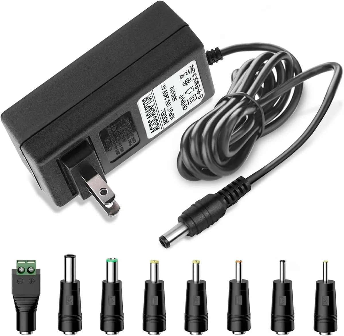 BASEUS BASEUS 20V 2A AC Adapter US Plug 5.5x2.1mm 2.5mm 8 Tips 100-240V — product photo