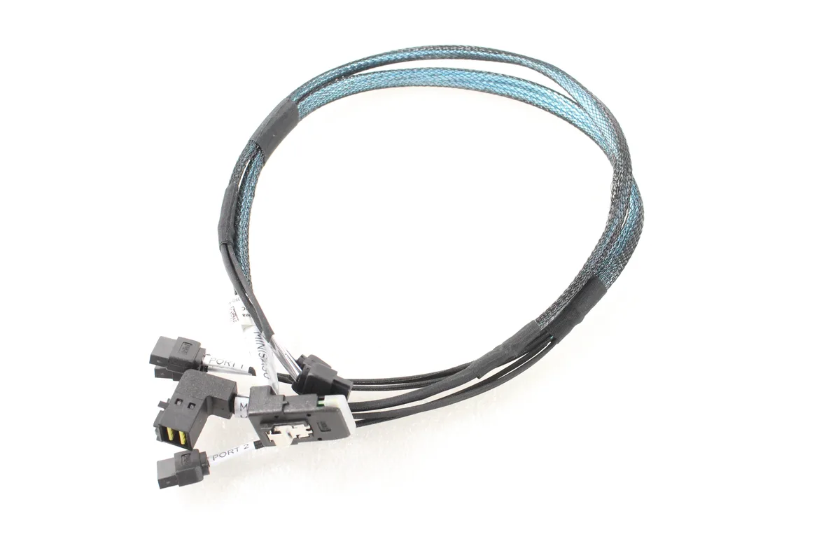 Flat SATA hard drive cable with reinforced connectors, 15.0 inches long