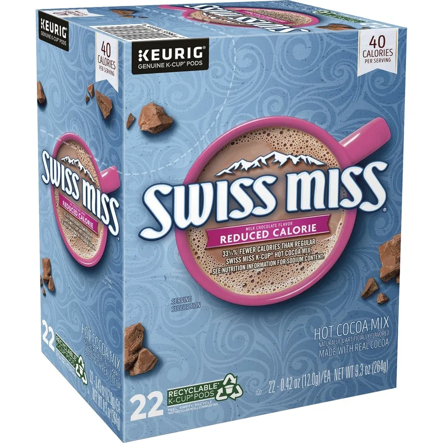 Green Mountain Coffee Green Mountain Coffee GMT8525 Swiss Miss K-Cup Reduced Calorie Hot Cocoa 22 Count — product photo