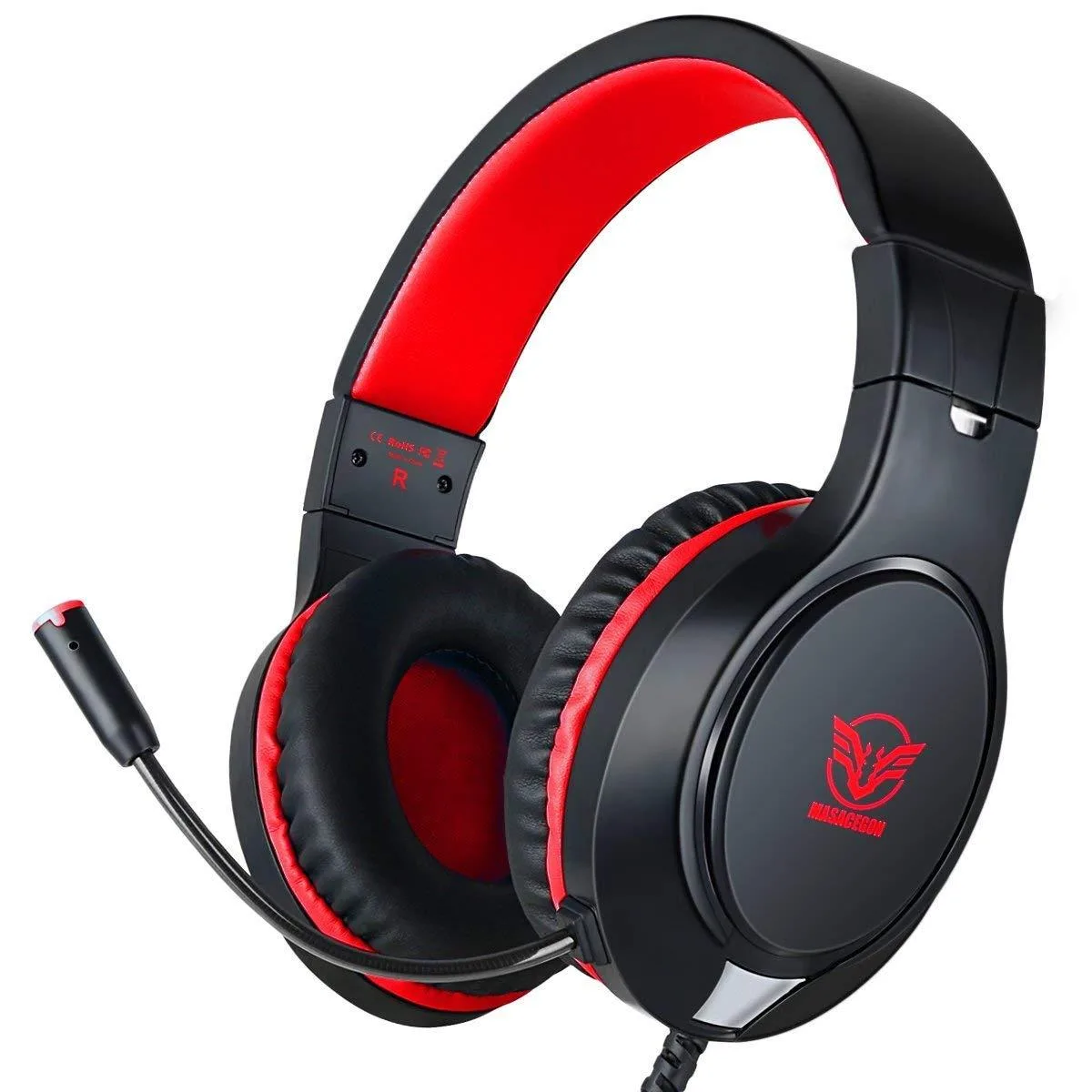  MASACEGON H-10 Gaming Headset Red-Black 3.5mm Wired Over-Ear — product photo