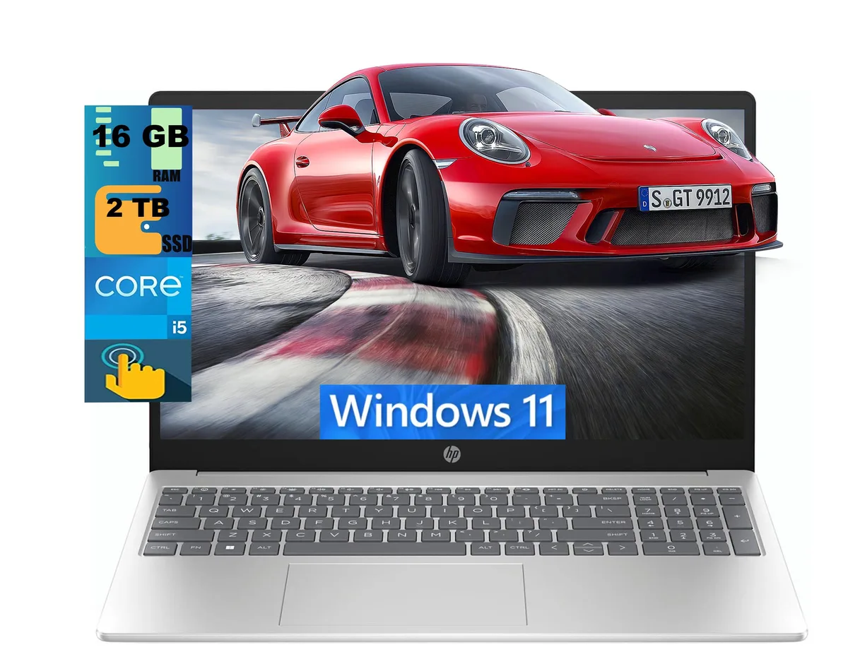 HP HP 15 laptop i5-1334U 10-core 16GB 2TB SSD 15.6" FHD touch Silver — product photo