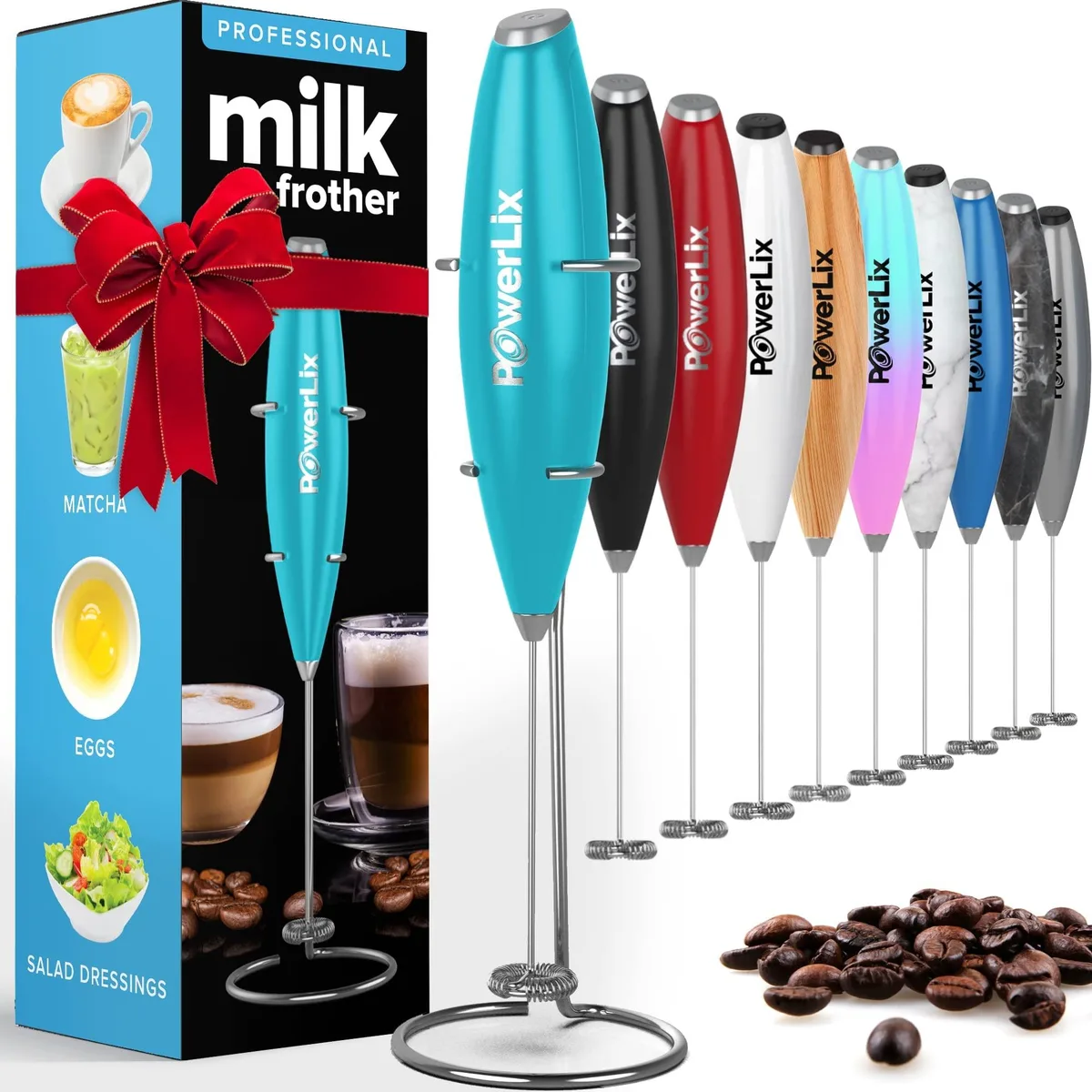  Brentwood Milk Frother PRO POWERLIX Stand Mixer Sky Blue — product photo