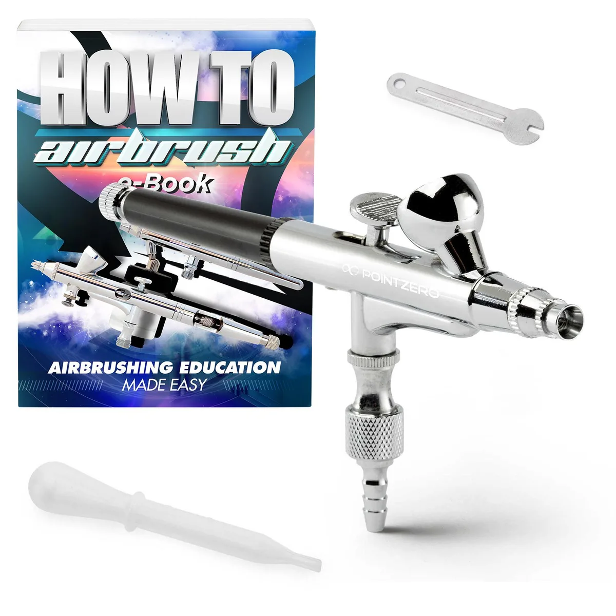 POINTZERO POINTZERO PZ-410 .2mm gravity-feed airbrush set — product photo