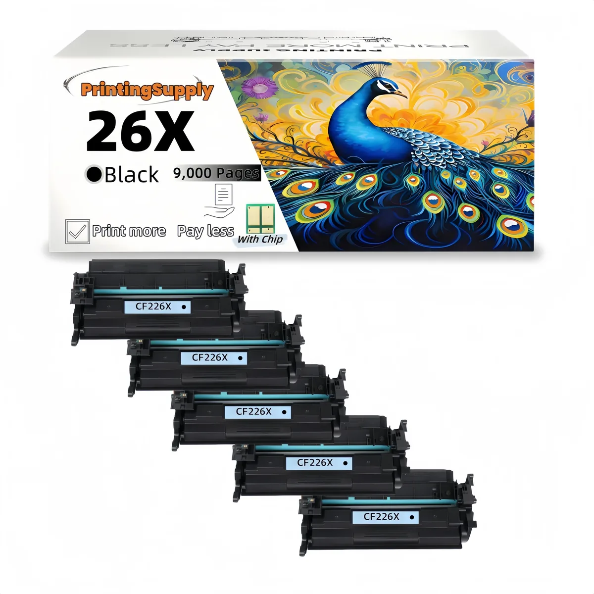 Ninestar Technology Ninestar Technology CF226X toner cartridge 5-pack high-yield black — product photo
