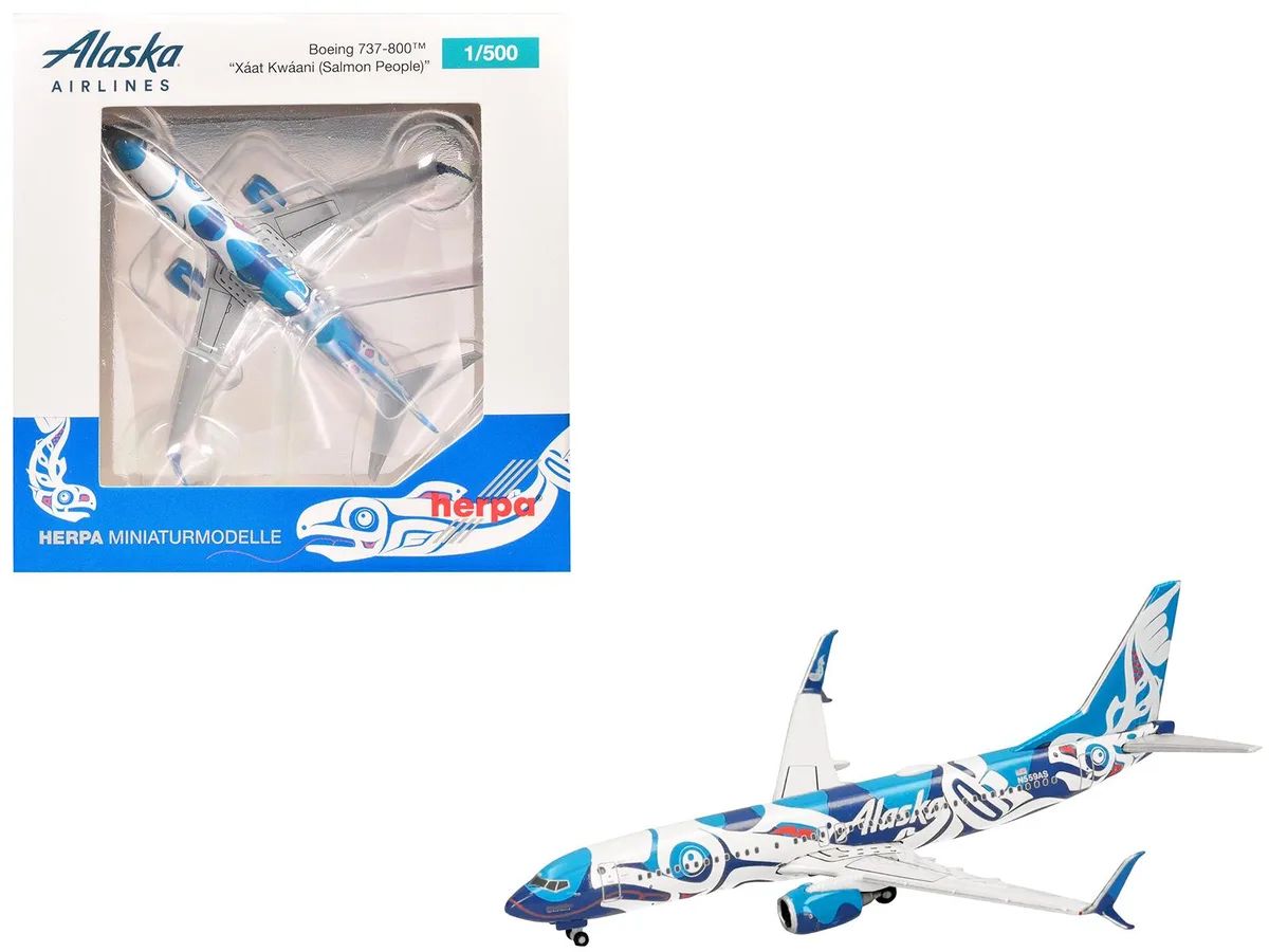 Herpa Herpa Boeing 737-800 Alaska Airlines N559AS 1/500 Diecast Model — product photo