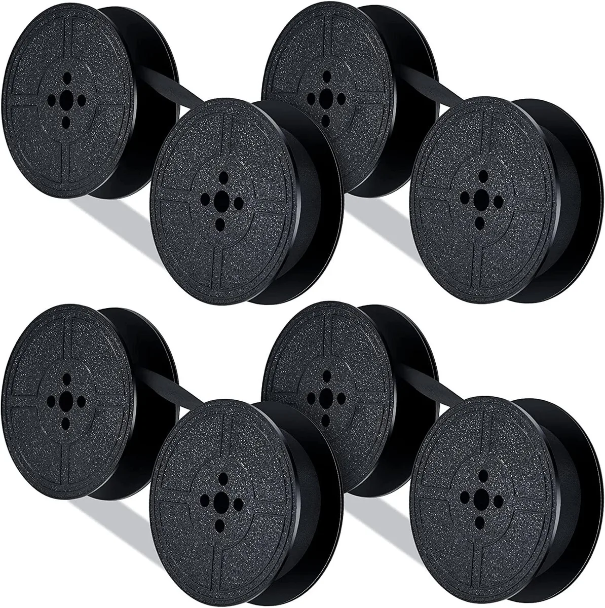 NShi NShi 4 Pairs Universal Twin Spool Typewriter Ribbon Black 5mm Aperture 3D Printers Accessories — product photo