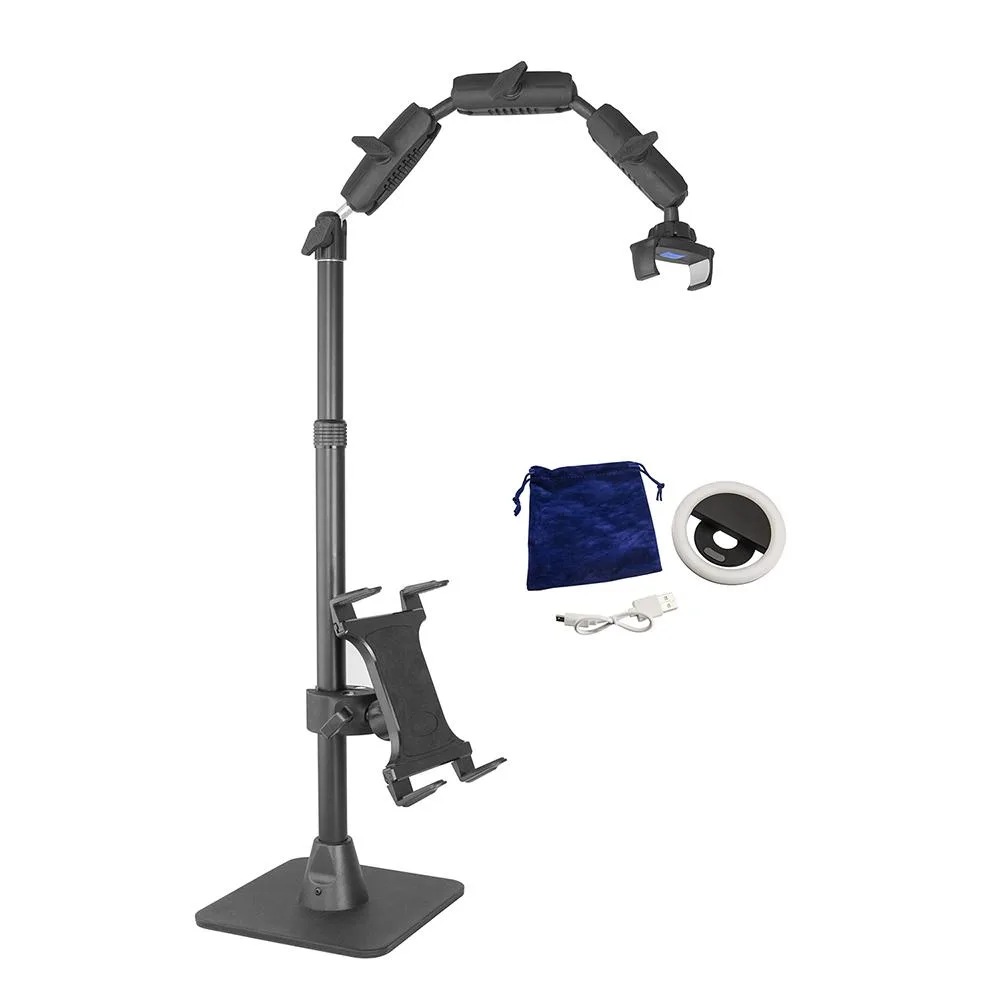Arkon Resources, Inc. Arkon Resources, Inc. Dual Phone Tablet Weighted Base Mount Stand Black — product photo