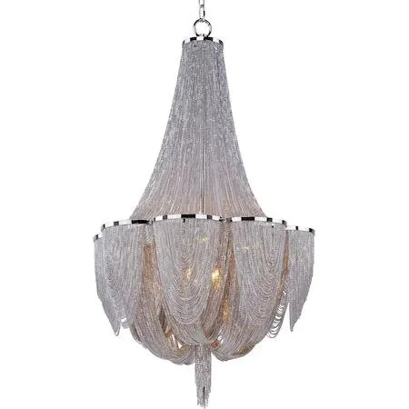 Maxim Maxim Chantilly 10-Light 22" Polished Nickel Chandelier — product photo