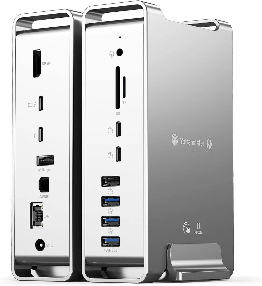 Yottamaster Yottamaster 15-in-1 Thunderbolt 3 Docking Station Silver — product photo