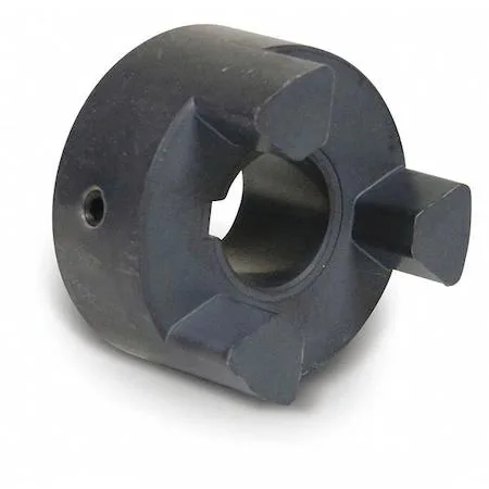 Carbon steel jaw coupling hub, 64 mm diameter, 18 mm bore with keyway