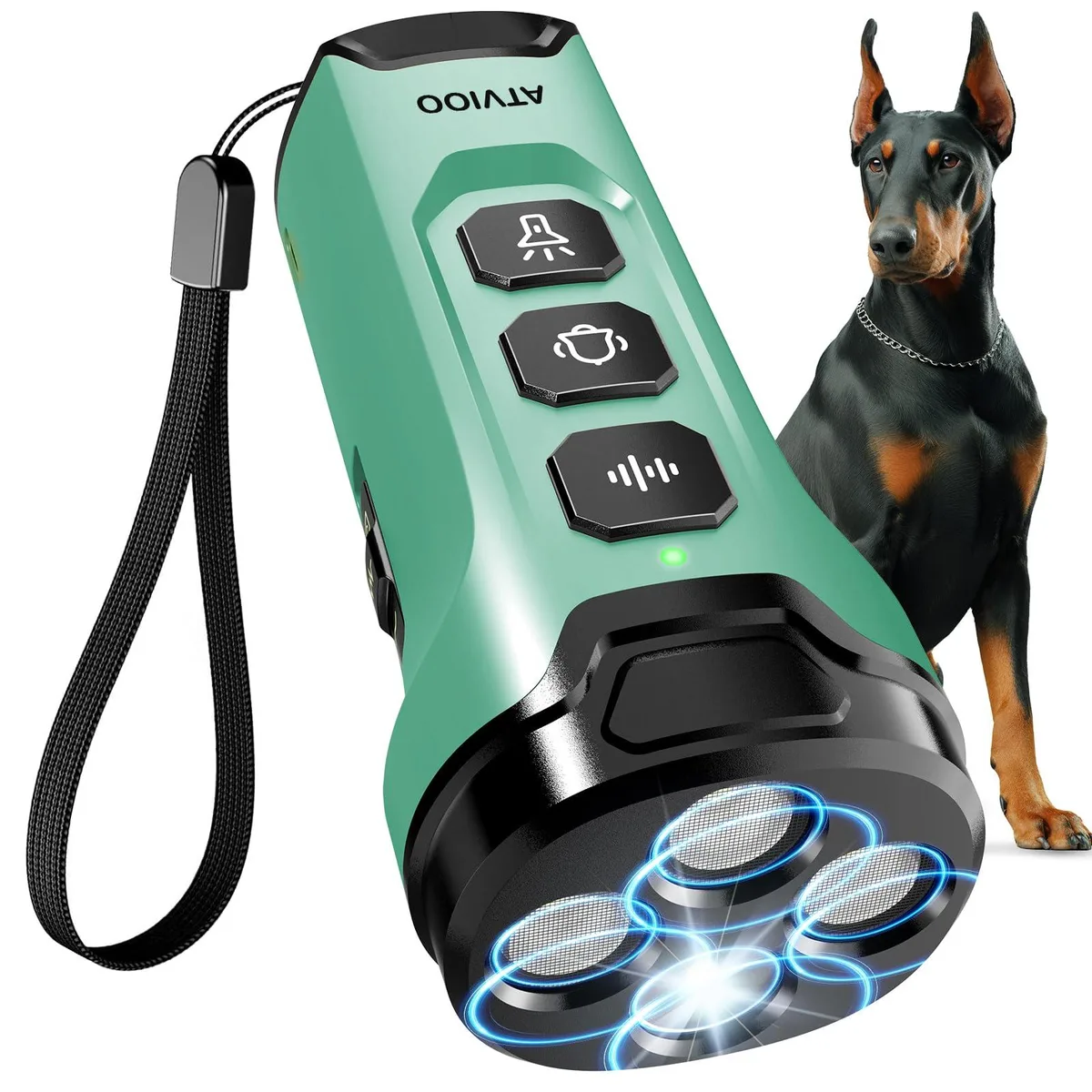 DNBeffulgent DNBeffulgent SD-02GN Ultrasonic Bark Deterrent Light Green — product photo