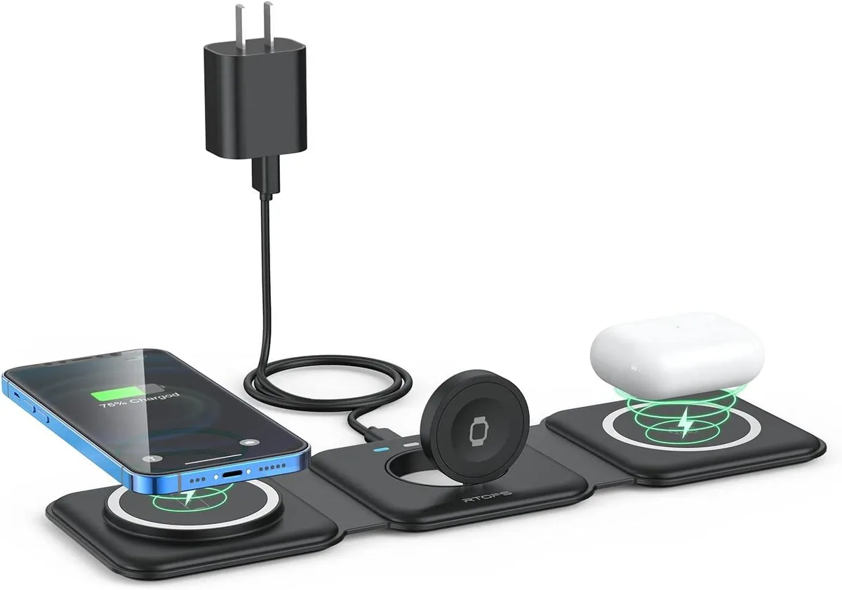 FLEANE FLEANE Wireless Charger 3 in 1 Magnetic Travel GaN Adapter Included — product photo