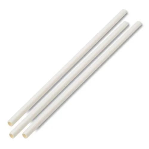 Boardwalk Boardwalk BWKPPRSTRWUW Unwrapped Paper Straws White 7.75" x .25" 4800 Carton — product photo