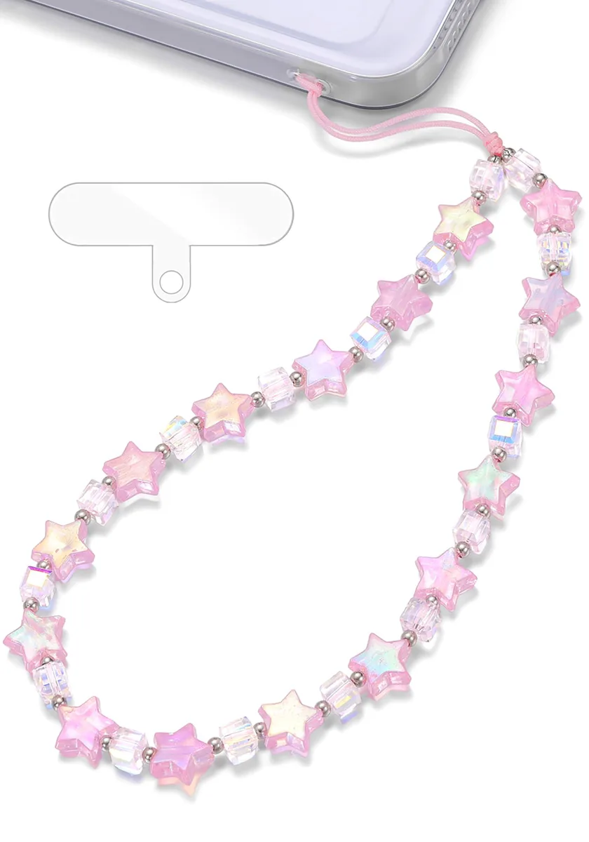  Bracelet P-t001 Pink Star Acrylic — product photo