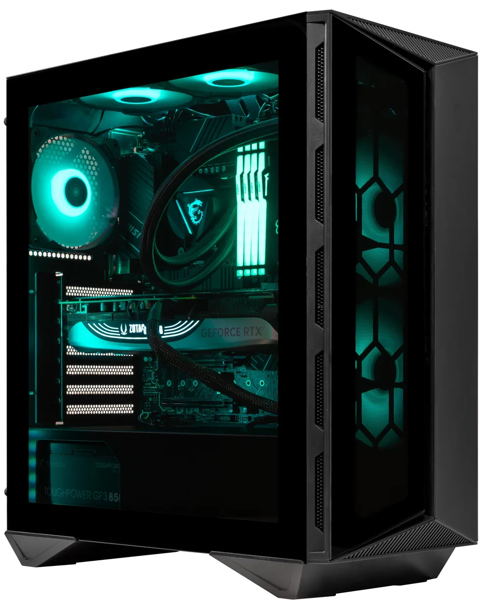ArsenalPC ArsenalPC MSI GUNGNIR 110R Ryzen 7 9700X RTX 5080 64GB DDR5 1TB NVMe Liquid Cooled Gaming PC — product photo