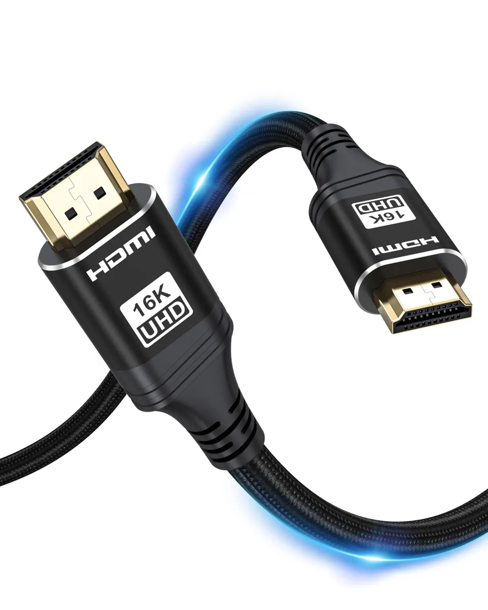 Batianda Batianda HDMI 2.2 Cable 96Gbps 6FT 16K@60Hz 8K@240Hz 4K@480Hz Braided 2 in 1 accessory — product photo
