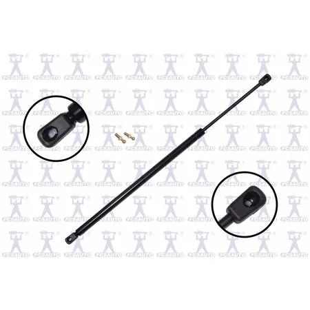 Transparent lift support hatch with cylindrical body and rod end