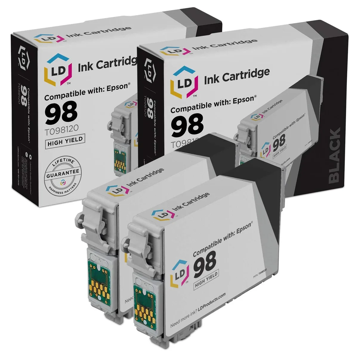 LD Products LD Products Epson 98 (T098120) Black Ink Cartridge 2-Pack 545 Pages — product photo