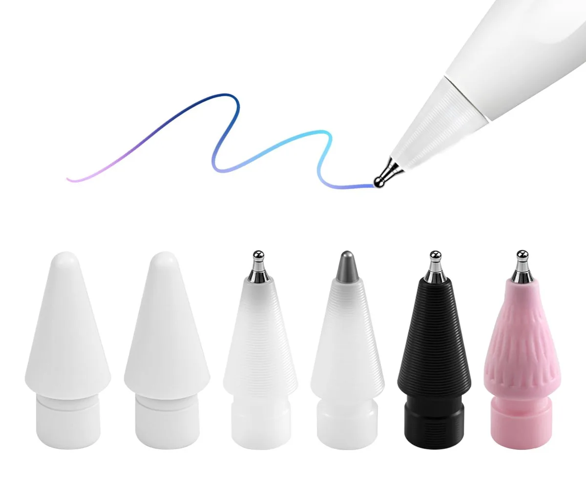 REEYEAR Stylus Tip Set 6-Pack 0.7mm Apple Pencil — product photo