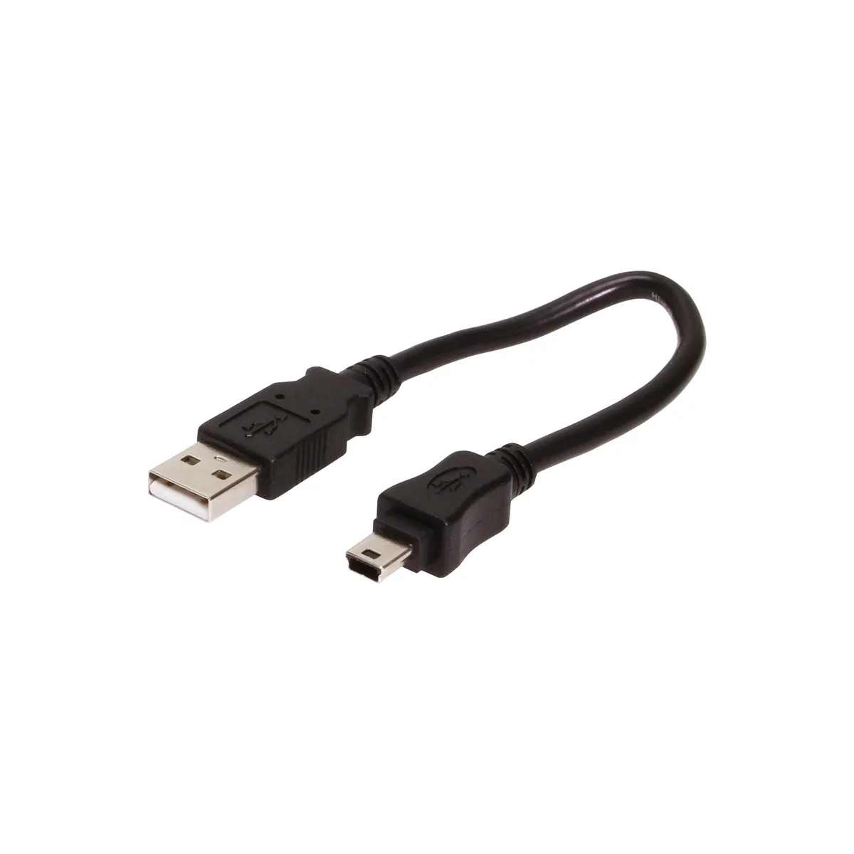 USBGear USBGear USBG-0878B 8 inch USB A to Mini B Cable Black — product photo