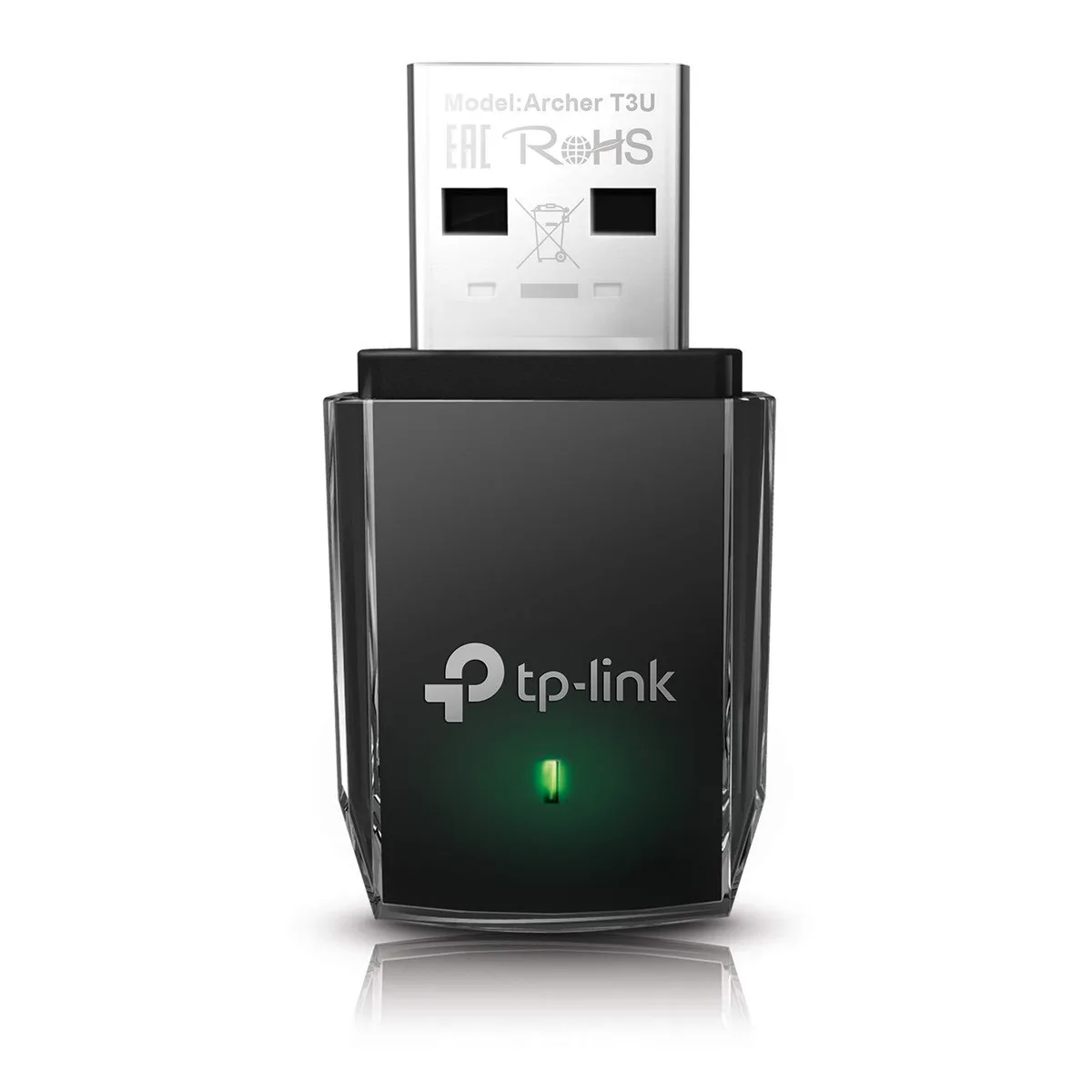 Small black USB 3.0 Wi-Fi dongle with compact rectangular body
