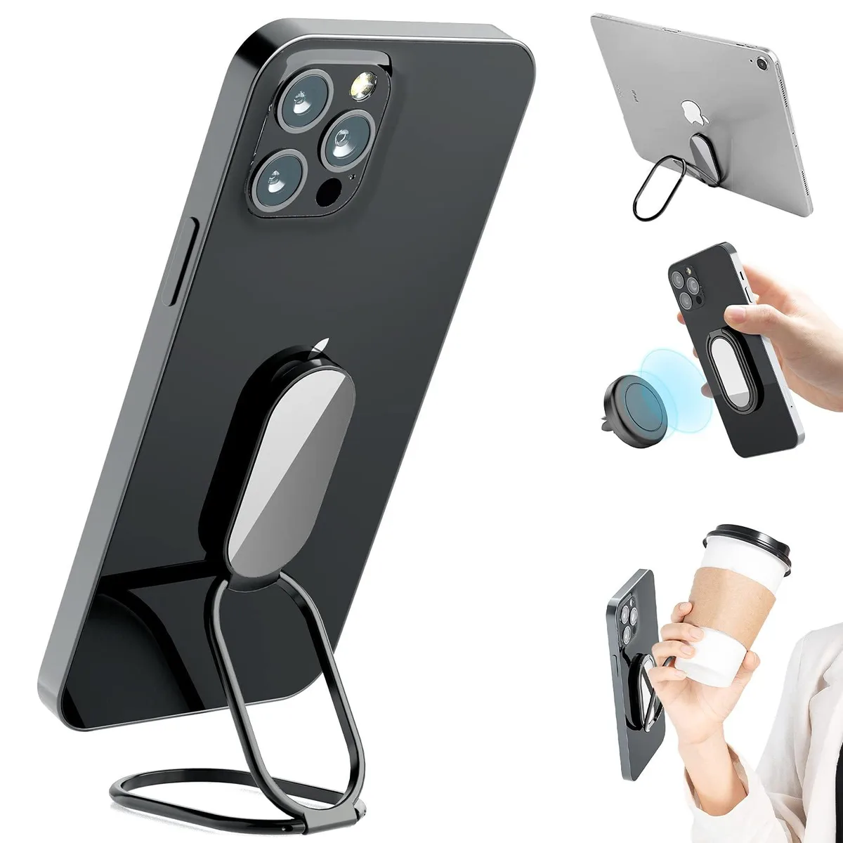 imeilee Ring Grip Black 2.75in 360° Rotation Phone Mount — product photo