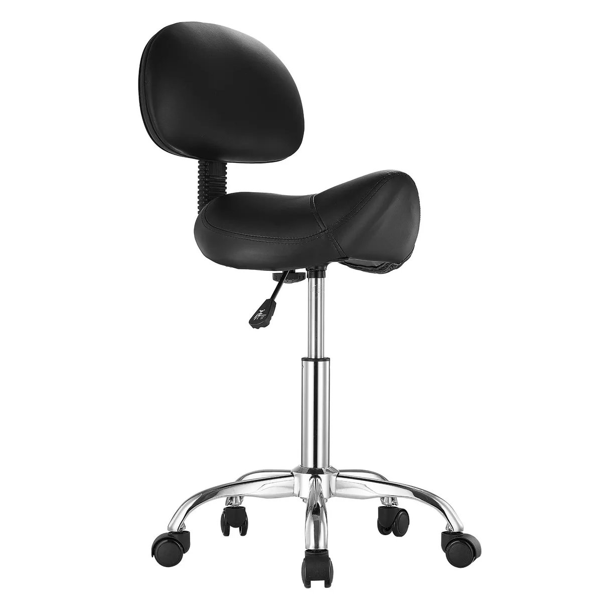 VEVOR VEVOR Saddle Stool with Backrest, 450 lbs, Black — product photo
